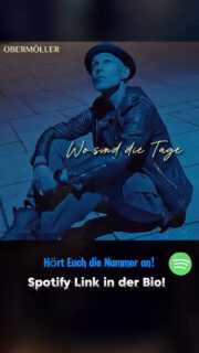 Jetzt ist das Ding endlich raus!!!
Jeder Stream zählt! 
Danke für Eure Unterstützung!!! 💪🏼🙏🏼🎶

Mein Neuer Song: 
“Wo sind die Tage”
Musik & Text: Obermöller 

#neuveröffentlichung #musikfürdieseele #deutschpop #musikvideo#deutschrock